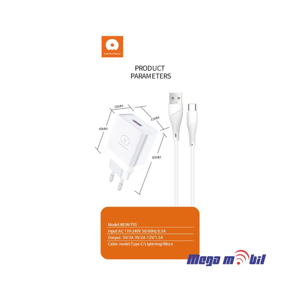 Polnac 220V Type C WUW-T95 QC 18W